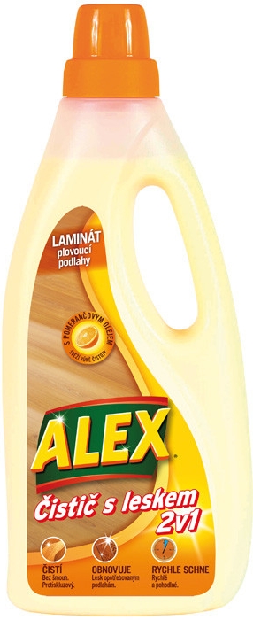 ALEX 2v1 čistič s leskem na laminát a plovoucí podlahy 750 ml