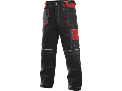 Kalhoty ORION TEODOR, pánské, černo-červené