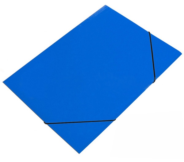 Prešpánová deska s gumou a chlopněmi A4 modrá