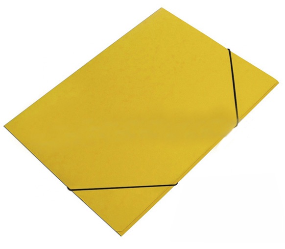 Prešpánová deska s gumou a chlopněmi A4 žlutá